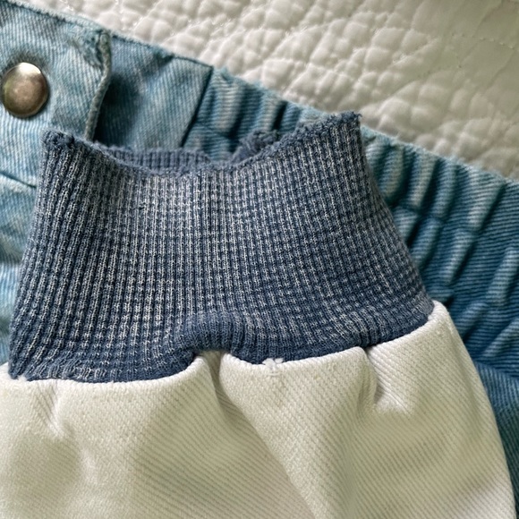 Vintage 1990s Varsity Bomber Style Denim Jacket Mens Medium Womens up to XL - Picture 12 of 13